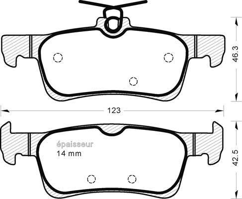 MGA 1269 - Тормозные колодки, дисковые, комплект autosila-amz.com