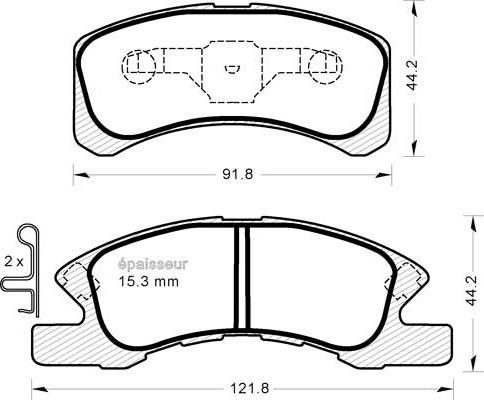 MGA 1267 - Тормозные колодки, дисковые, комплект autosila-amz.com