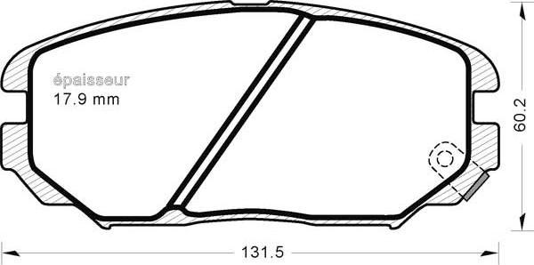 MGA 1215 - Тормозные колодки, дисковые, комплект autosila-amz.com