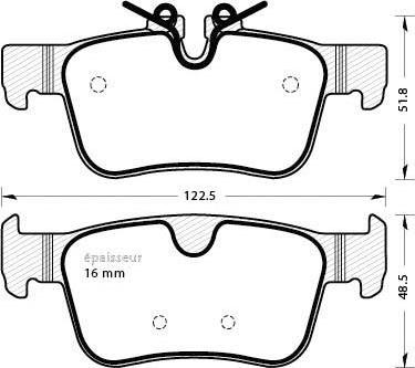 Triscan 401001832 - Тормозные колодки, дисковые, комплект autosila-amz.com