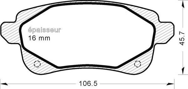 MGA 1224 - Тормозные колодки, дисковые, комплект autosila-amz.com