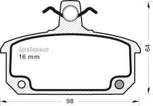 ATE 602808 - Тормозные колодки, дисковые, комплект autosila-amz.com