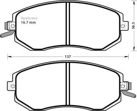 MGA 1275 - Тормозные колодки, дисковые, комплект autosila-amz.com