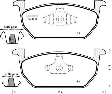 TRW Engine Component GDB2159 - Тормозные колодки, дисковые, комплект autosila-amz.com