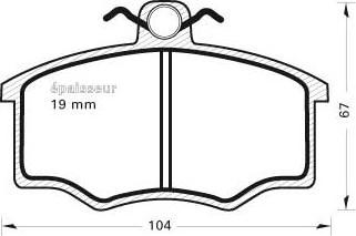 MGA 175 - Тормозные колодки, дисковые, комплект autosila-amz.com