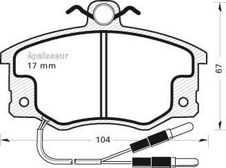 MGA 176 - Тормозные колодки, дисковые, комплект autosila-amz.com