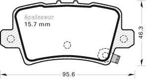 MGA 815 - Тормозные колодки, дисковые, комплект autosila-amz.com