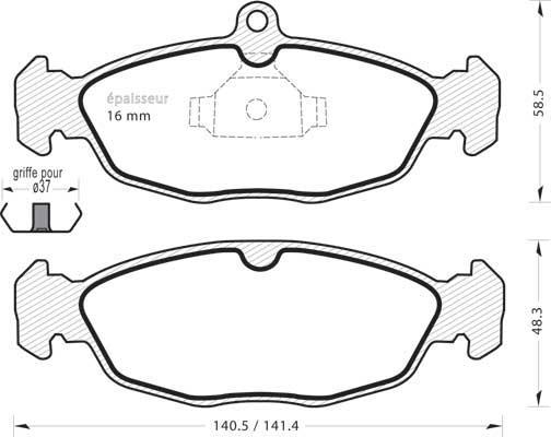 Zimmermann 205471702 - Тормозные колодки, дисковые, комплект autosila-amz.com