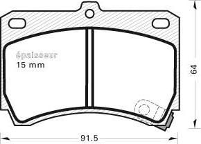 MGA 312 - Тормозные колодки, дисковые, комплект autosila-amz.com