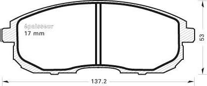 DJ Parts BP1483 - Тормозные колодки, дисковые, комплект autosila-amz.com