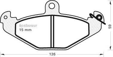 Chrysler K04762999 - Тормозные колодки, дисковые, комплект autosila-amz.com