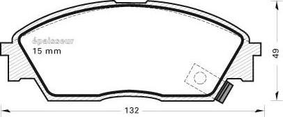 MGA 253 - Тормозные колодки, дисковые, комплект autosila-amz.com