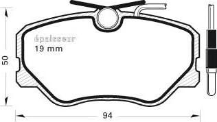 DS 425270 - Тормозные колодки, дисковые, комплект autosila-amz.com