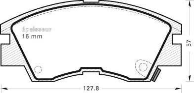 MGA 279 - Тормозные колодки, дисковые, комплект autosila-amz.com