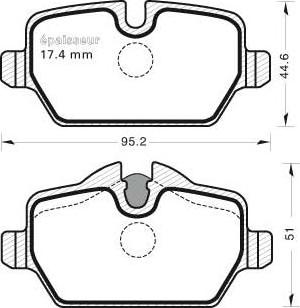 GMC 2547801 - Тормозные колодки, дисковые, комплект autosila-amz.com