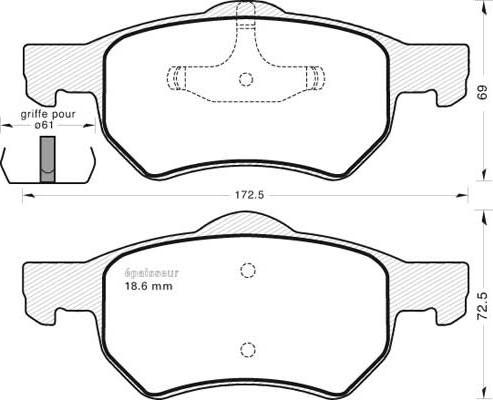 BENDIX MKD1059 - Тормозные колодки, дисковые, комплект autosila-amz.com