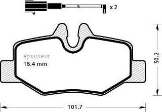 MGA 754 - Тормозные колодки, дисковые, комплект autosila-amz.com