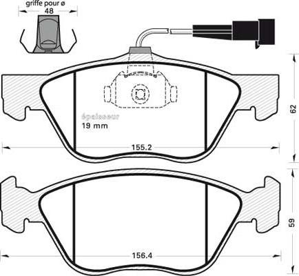 Textar 4210401 - Тормозные колодки, дисковые, комплект autosila-amz.com