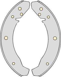 MGA M547 - Комплект тормозных колодок, барабанные autosila-amz.com