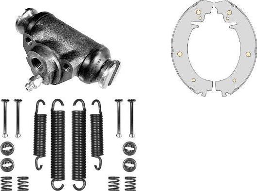 MGA K537150 - Комплект тормозных колодок, барабанные autosila-amz.com