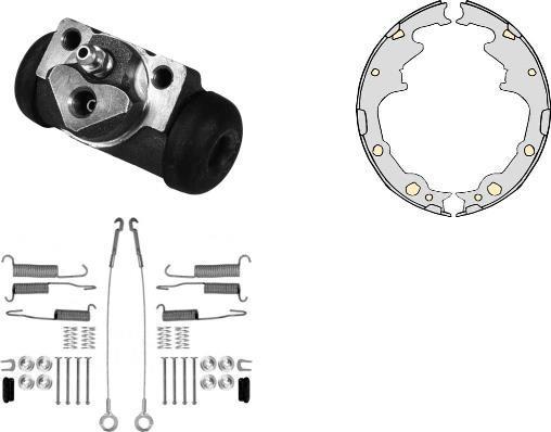 MGA K722877 - Комплект тормозных колодок, барабанные autosila-amz.com