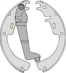 MGA M545 - Комплект тормозных колодок, барабанные autosila-amz.com