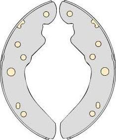 MGA M615 - Комплект тормозных колодок, барабанные autosila-amz.com