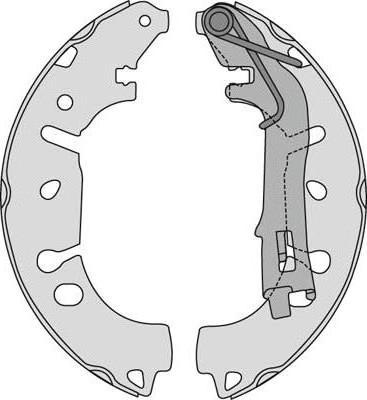 MGA M842 - Комплект тормозных колодок, барабанные autosila-amz.com