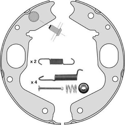 MGA M808R - Комплект тормозов, ручник, парковка autosila-amz.com