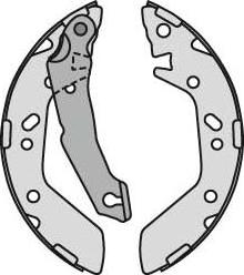 MGA M823 - Комплект тормозных колодок, барабанные autosila-amz.com