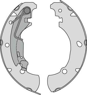 MGA M822 - Комплект тормозных колодок, барабанные autosila-amz.com