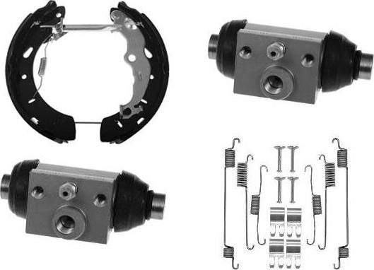 MGA PM937007 - Комплект тормозных колодок, барабанные autosila-amz.com