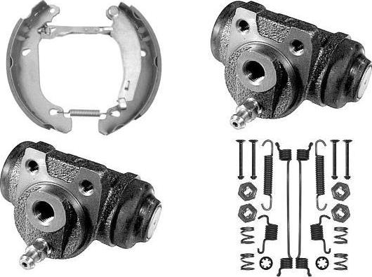 MGA PM631929 - Комплект тормозных колодок, барабанные autosila-amz.com