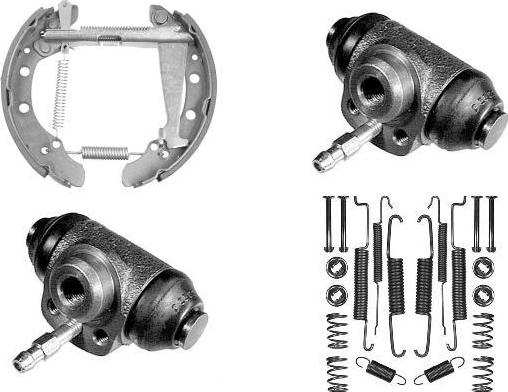 MGA PM717296 - Комплект тормозных колодок, барабанные autosila-amz.com