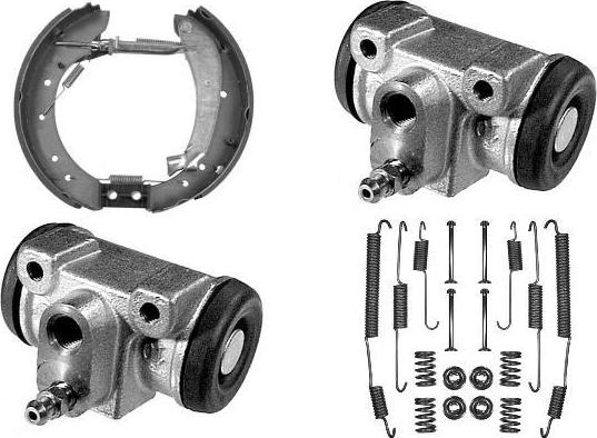 MGA PM731784 - Комплект тормозных колодок, барабанные autosila-amz.com