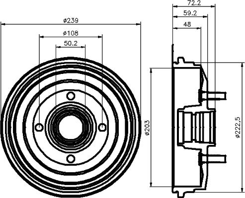 Mintex MBD045 - Тормозной барабан autosila-amz.com