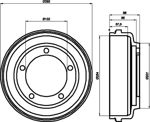 Mintex MBD058 - Тормозной барабан autosila-amz.com