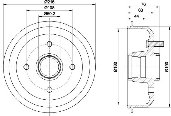 Mintex MBD008 - Тормозной барабан autosila-amz.com