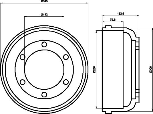 Mintex MBD017 - Тормозной барабан autosila-amz.com