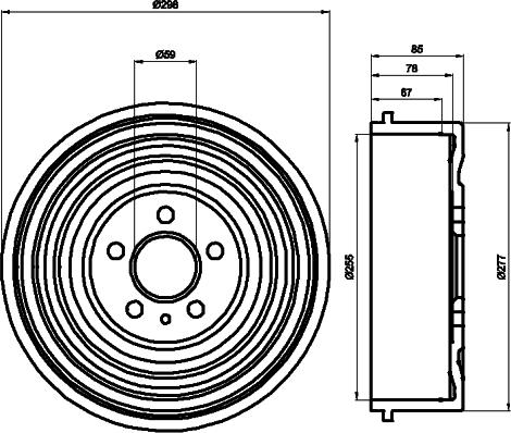 Mintex MBD034 - Тормозной барабан autosila-amz.com