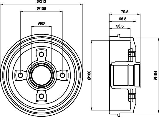 Mintex MBD025 - Тормозной барабан autosila-amz.com