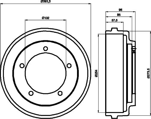 Mintex MBD020 - Тормозной барабан autosila-amz.com