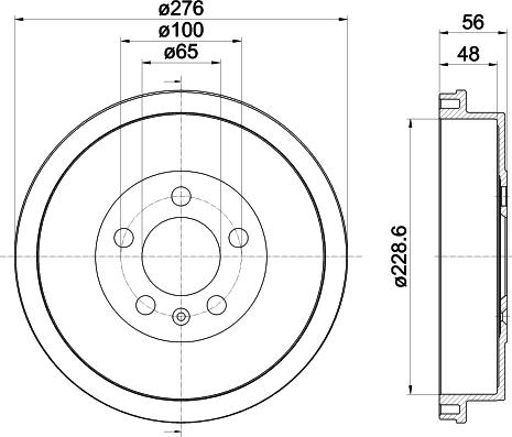 Mintex MBD399 - Тормозной барабан autosila-amz.com