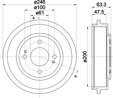 Mintex MBD349 - Тормозной барабан autosila-amz.com