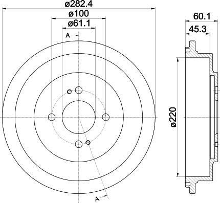 Mintex MBD348 - Тормозной барабан autosila-amz.com