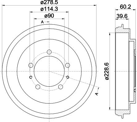 Mintex MBD352 - Тормозной барабан autosila-amz.com