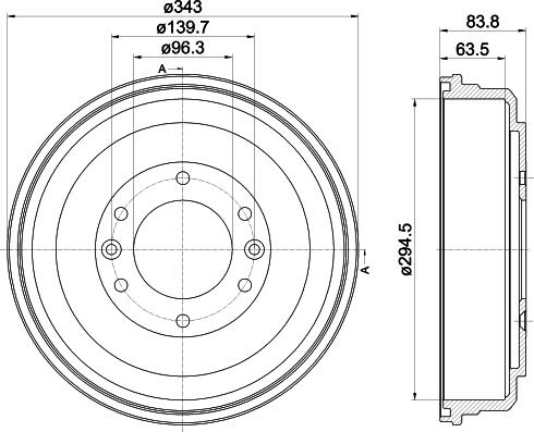 Mintex MBD368 - Тормозной барабан autosila-amz.com