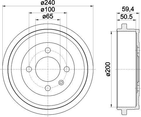 Mintex MBD302 - Тормозной барабан autosila-amz.com