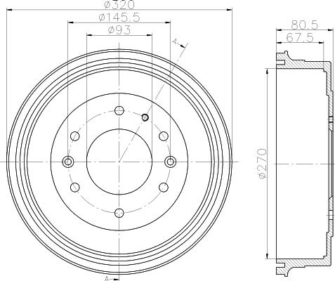 Mintex MBD314 - Тормозной барабан autosila-amz.com