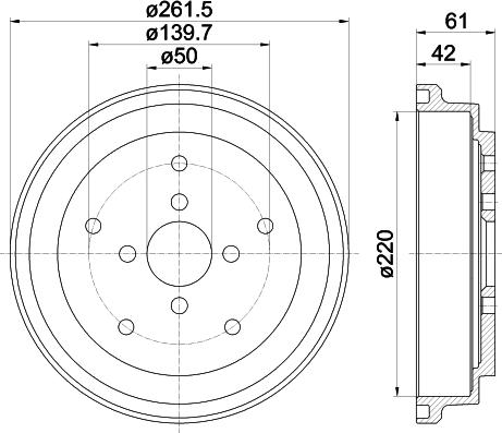 Mintex MBD389 - Тормозной барабан autosila-amz.com